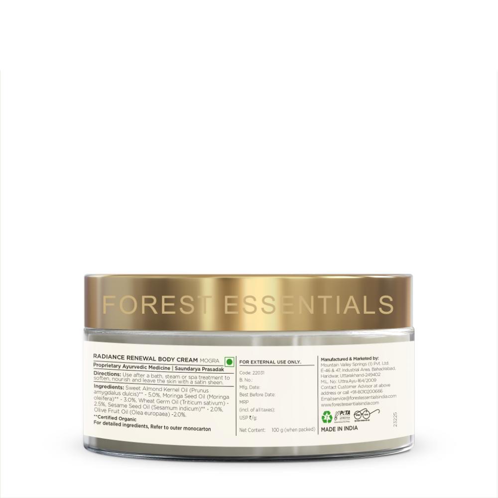 Forest Essentials Radiance Renewal Body Cream Mogra - Moisturising & Hydrating