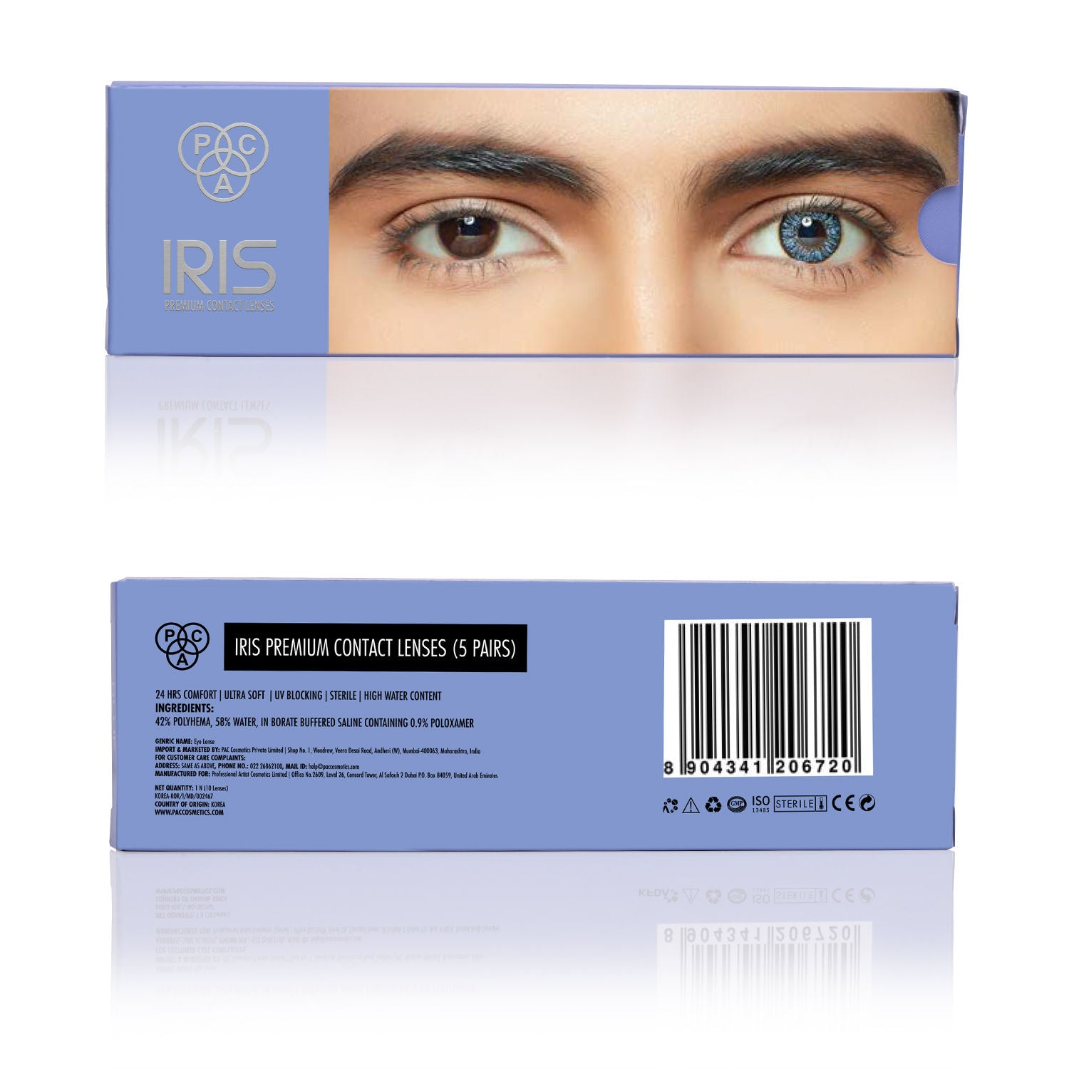 PAC IRIS Premium Contact Lenses - Blue