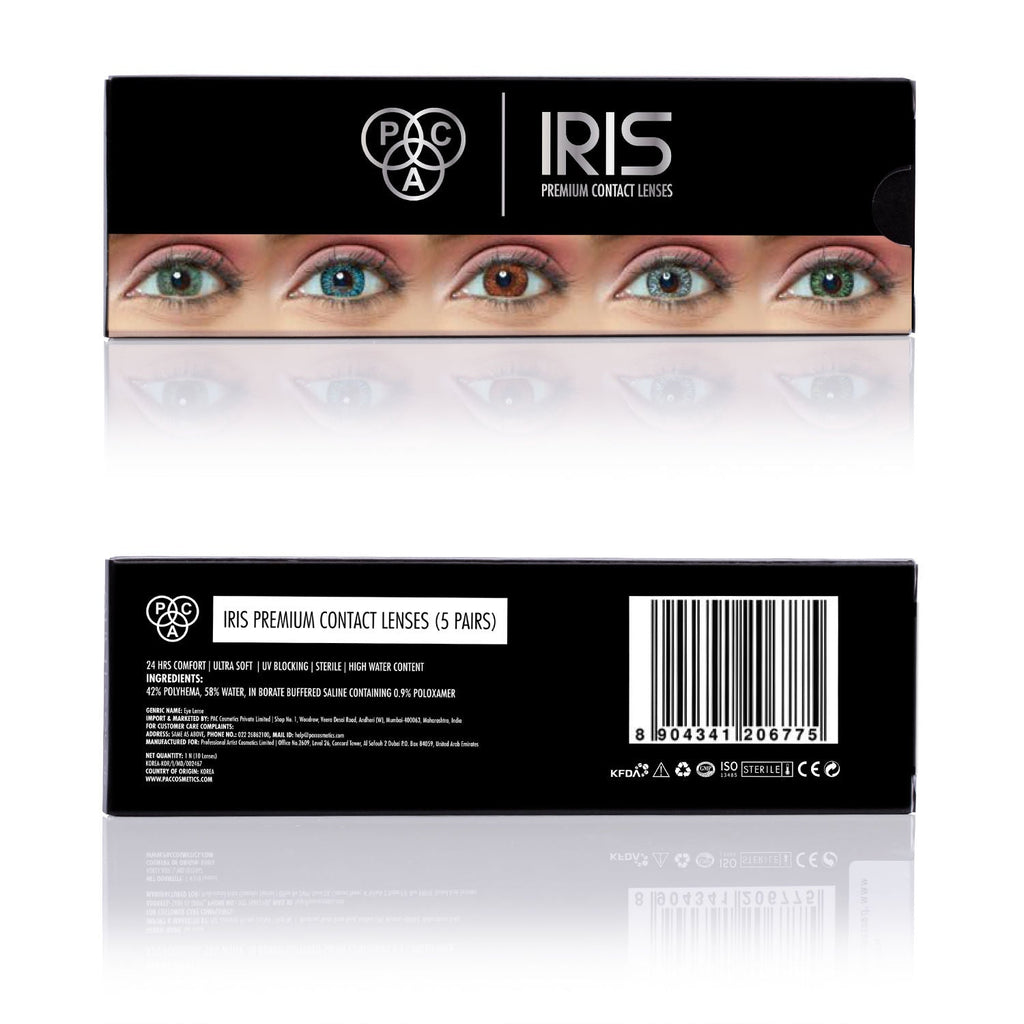 PAC IRIS Premium Contact Lenses Mix - Comfortable Natural Looking, 1 Day Wear, Non-Irritating