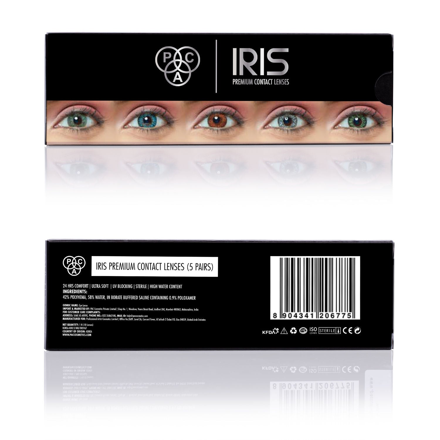 PAC IRIS Premium Contact Lenses Mix - Comfortable Natural Looking, 1 Day Wear, Non-Irritating