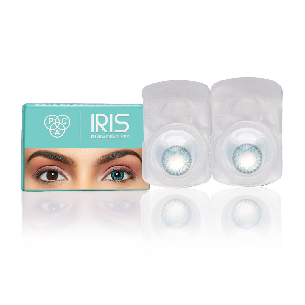 PAC IRIS Premium Contact Lenses Turquoise - Comfortable Natural Looking, 1 Day Wear, Non-Irritating
