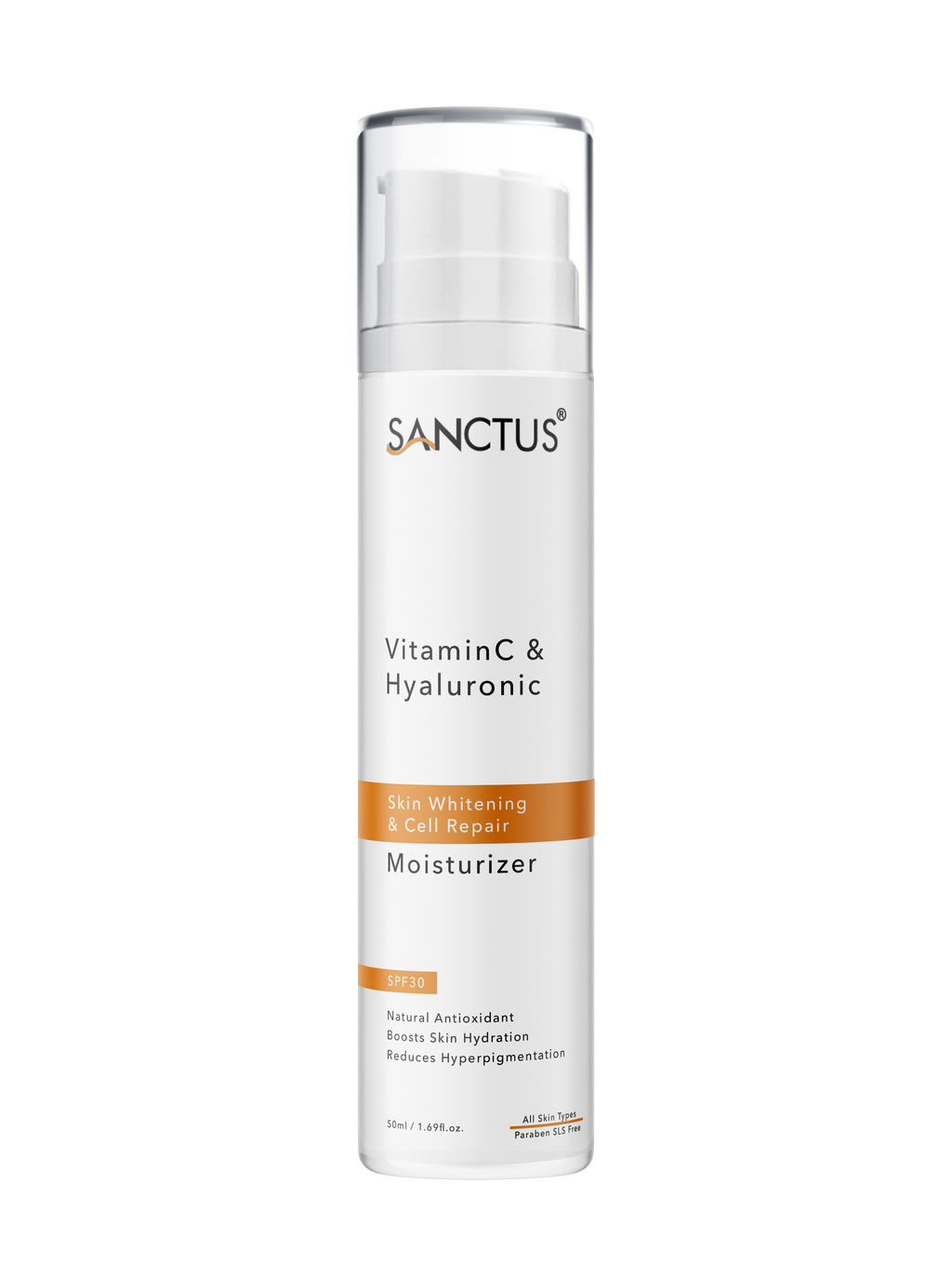 SANCTUS Hyaluronic & Vitamin C Oil-Free Face Moisturizer SPF 30