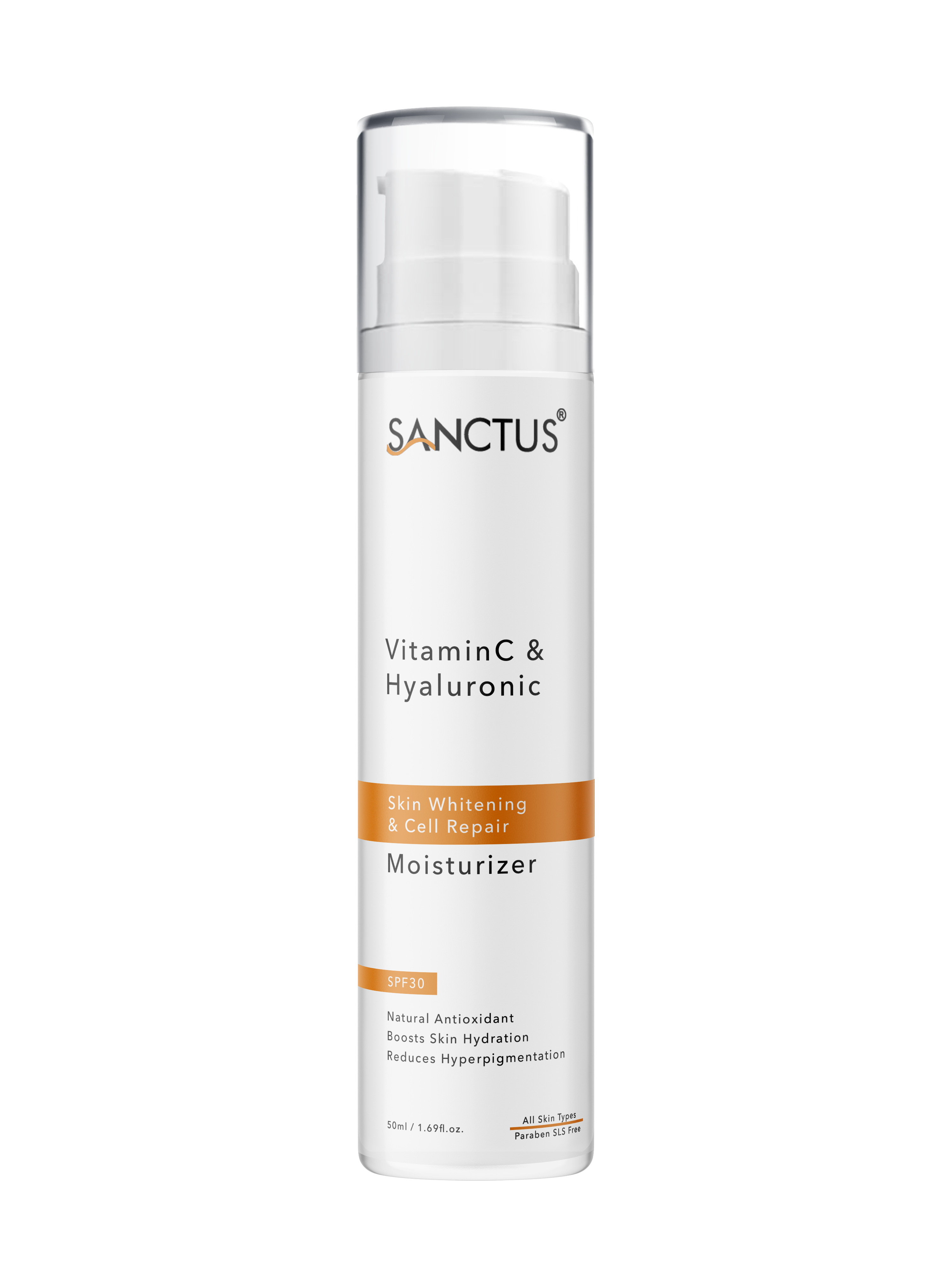 SANCTUS Hyaluronic & Vitamin C Oil-Free Face Moisturizer SPF 30