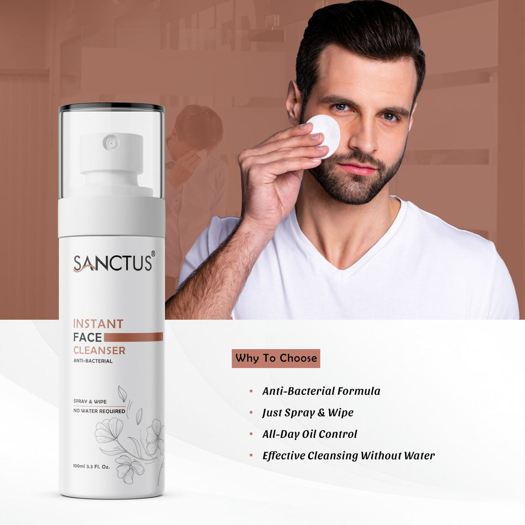 SANCTUS Anti- Bacterial Instant Face Cleanser