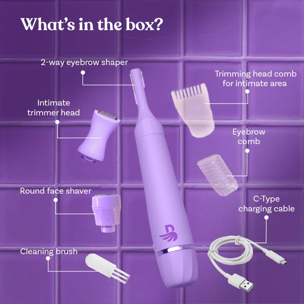Bombae Smooth Sensitive 6-In-1 Portable Trimmer For Women