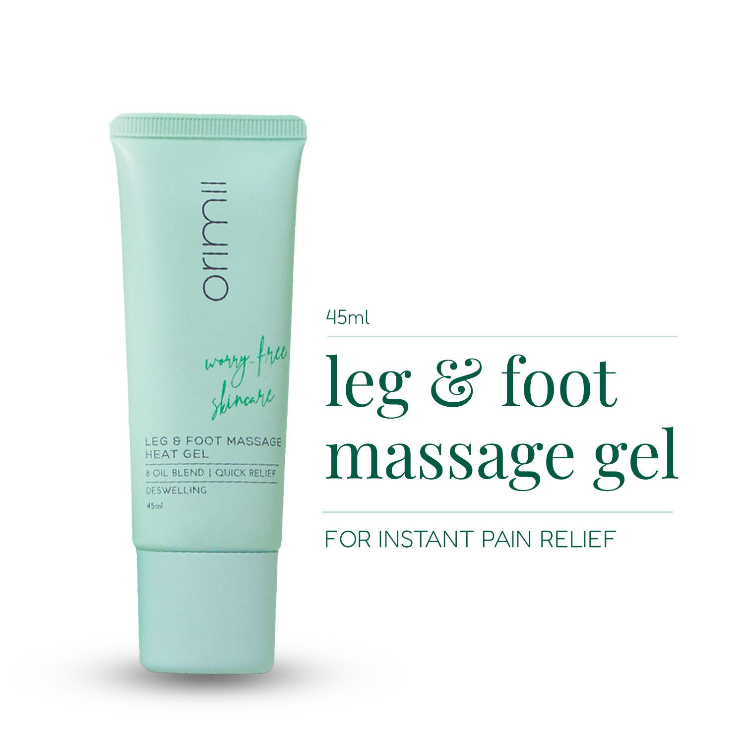 Orimii Leg & Foot Massage Heat Gel For Pain Relief With Natural Oils - Pregnancy Safe
