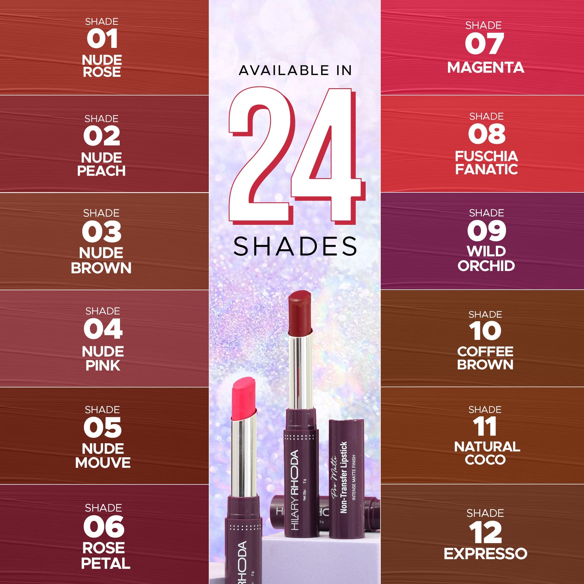 Hilary Rhoda Pro Matte Non-Transfer Waterproof Lipstick
