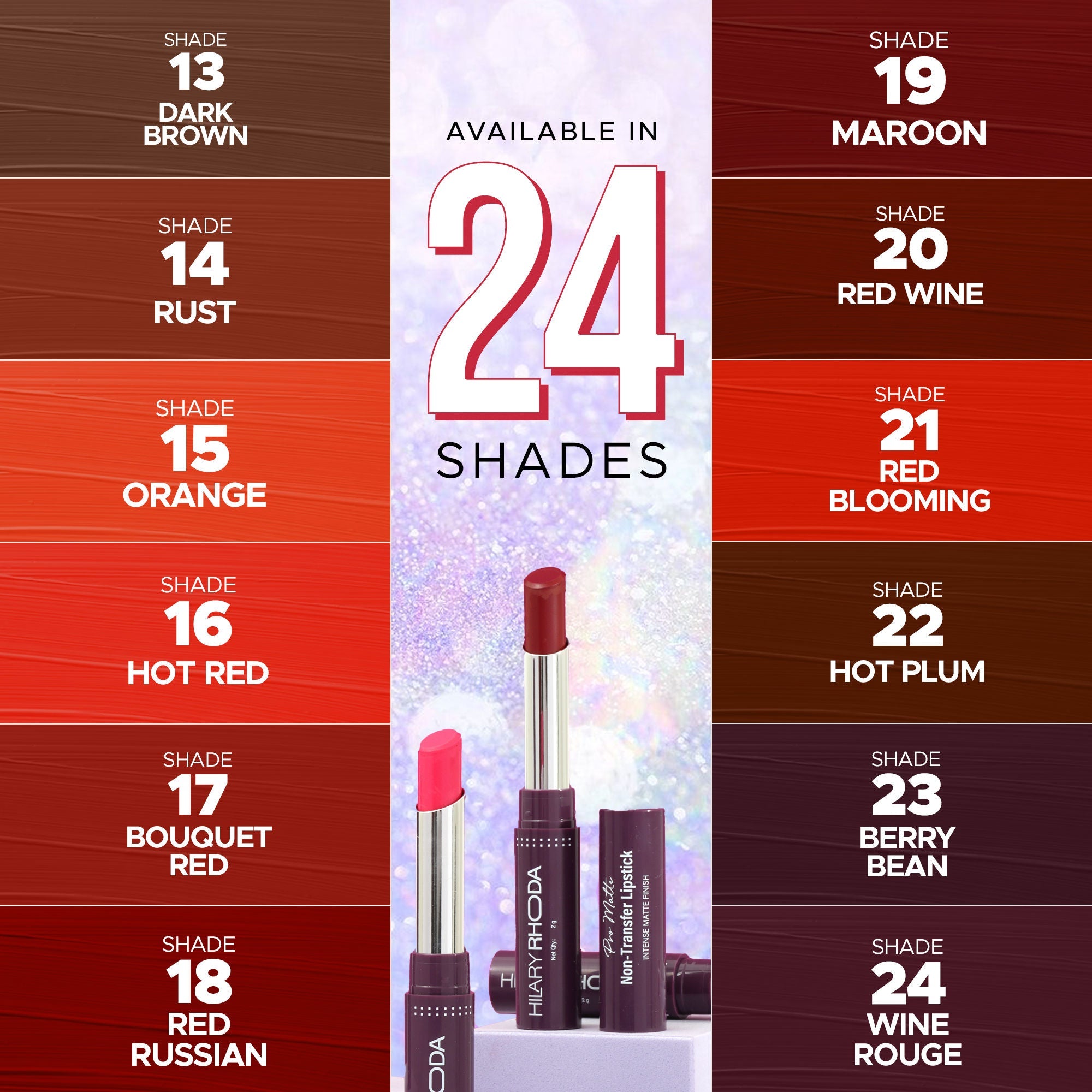 Hilary Rhoda Pro Matte Non-Transfer Waterproof Lipstick