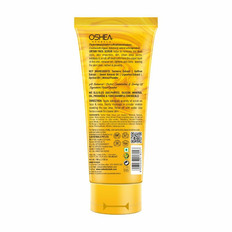 Oshea Herbals Ubtan Glowing & Tan Removing Face Scrub