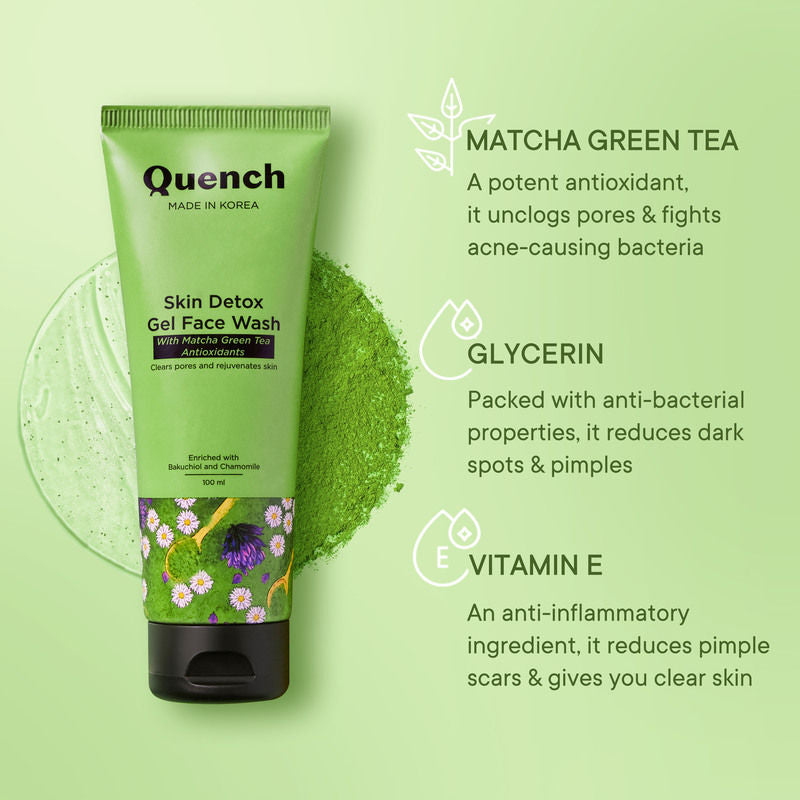 Quench Matcha Green Tea Face Wash for Oil & Acne Control
