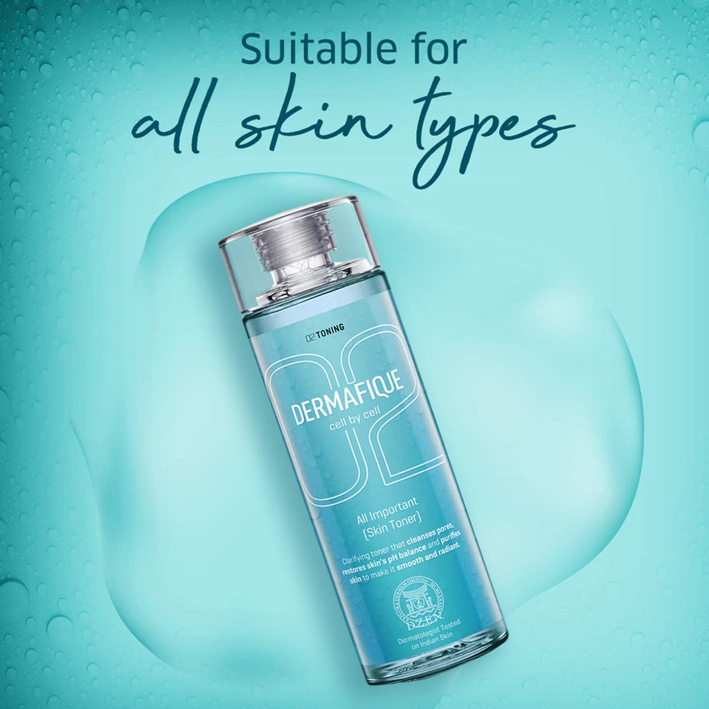Dermafique All Important Alcohol Free Skin Toner With Vitamin E & Hyaluronic Acid, Sles Free