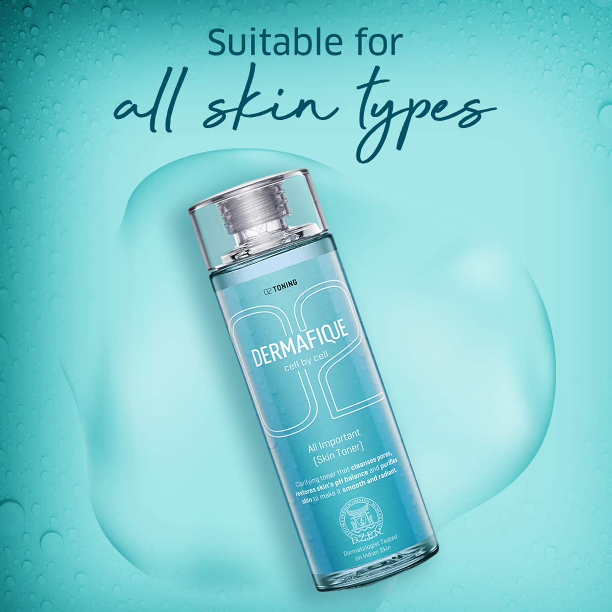 Dermafique All Important Alcohol Free Skin Toner With Vitamin E & Hyaluronic Acid, Sles Free