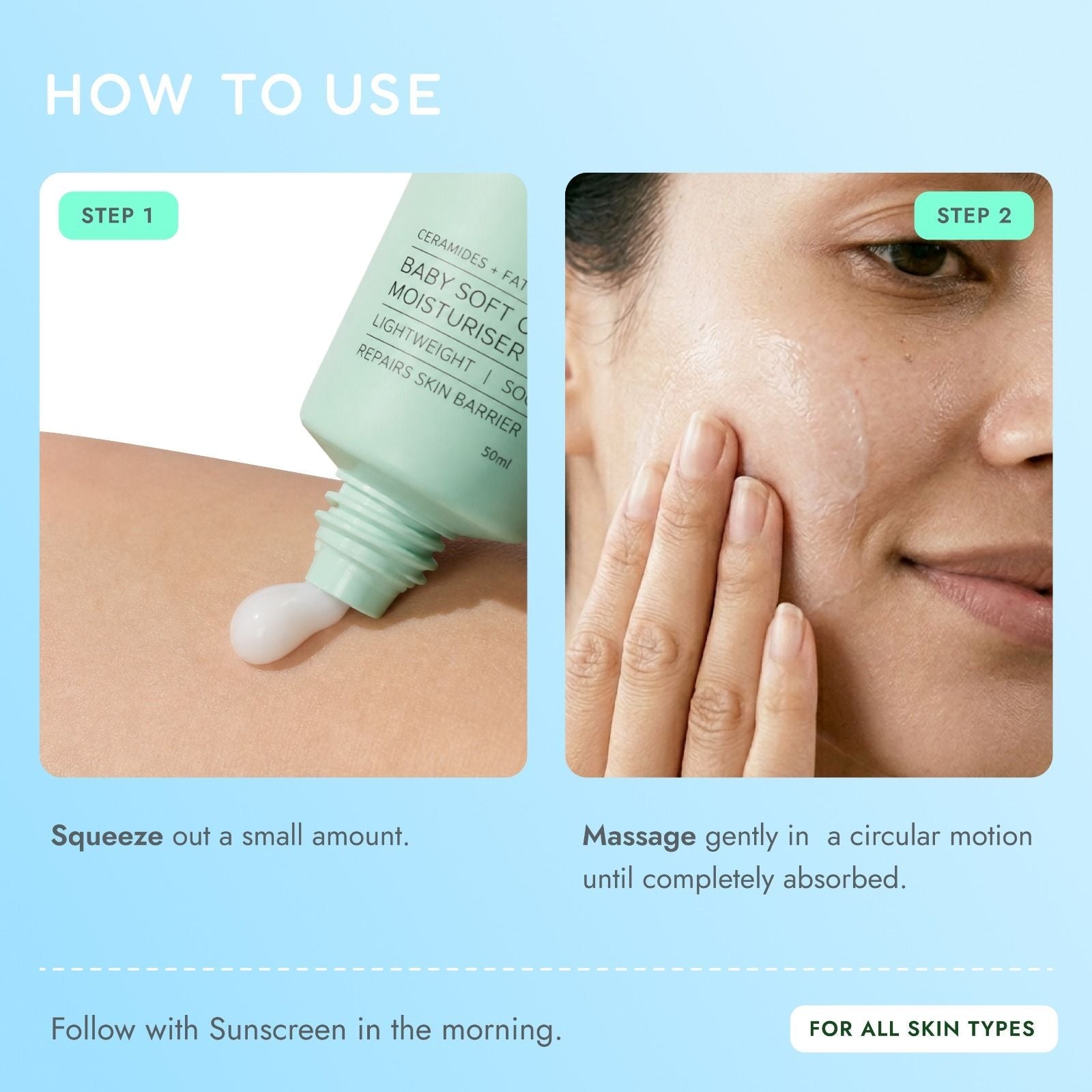 Orimii Face Moisturizer with Ceramide For Skin Barrier Repair - Fragrance Free, Non-Comedogenic