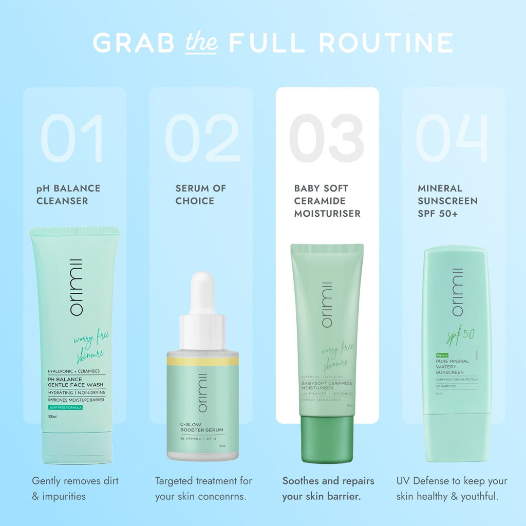 Orimii Face Moisturizer with Ceramide For Skin Barrier Repair - Fragrance Free, Non-Comedogenic