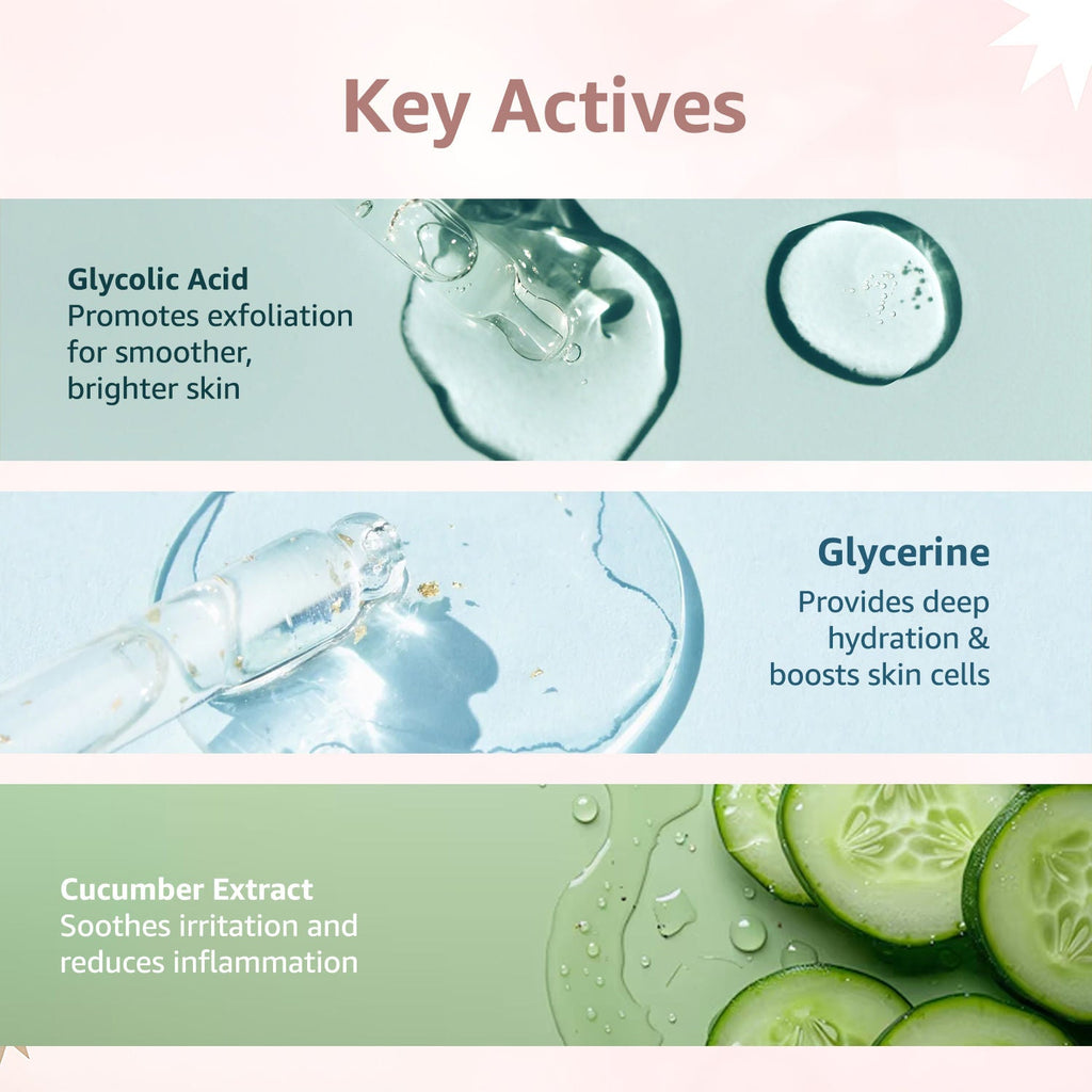 Cos-IQ Gat-8% Glycolic Acid Face Toner for Exfoliates, Glowing & Even Skin Tone All Skin Types