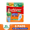 Whisper Choice XL, 6 XL Pads for medium to heavy flow, Gives Up to 100% worry-free protection