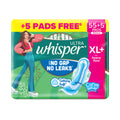Whisper Ultra Upto No Gap No Leaks Sanitary Pads, 60 XL+ Pads, For Heavy Flow Protection