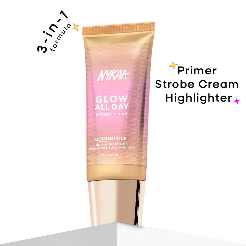 Nykaa Glow All Day Illuminating Strobe Cream + Moisturising Primer + Highlighter