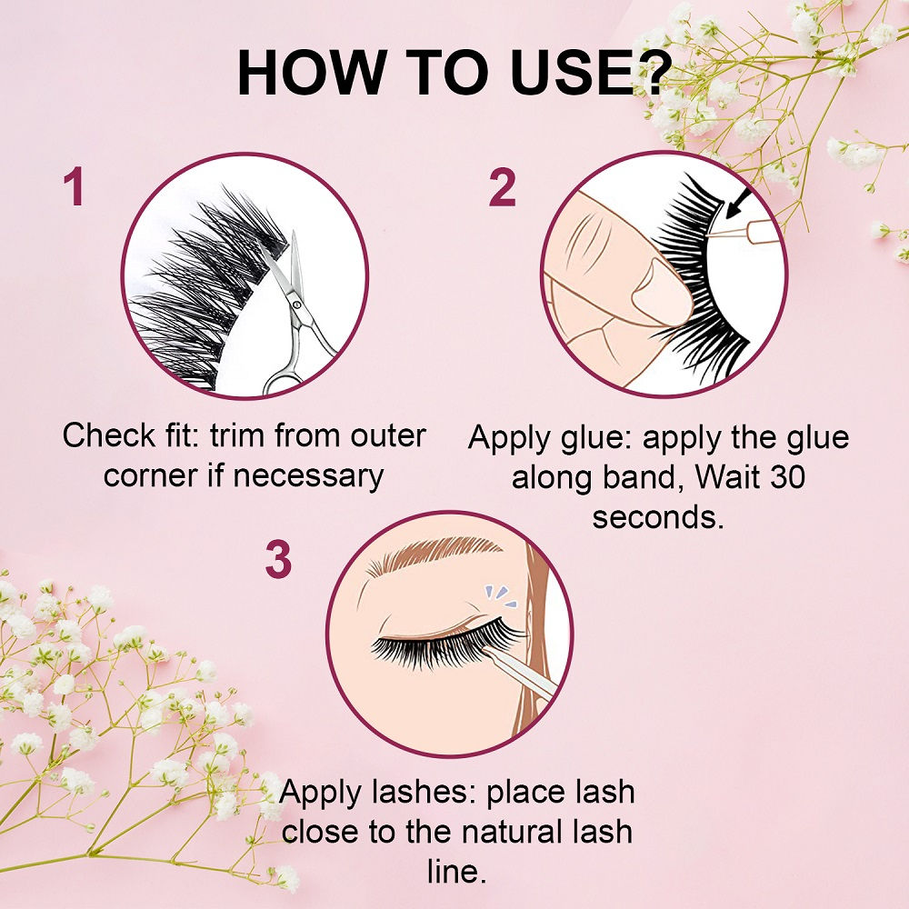 Bronson Professional Long and Natural Look False Eyelashes - 21