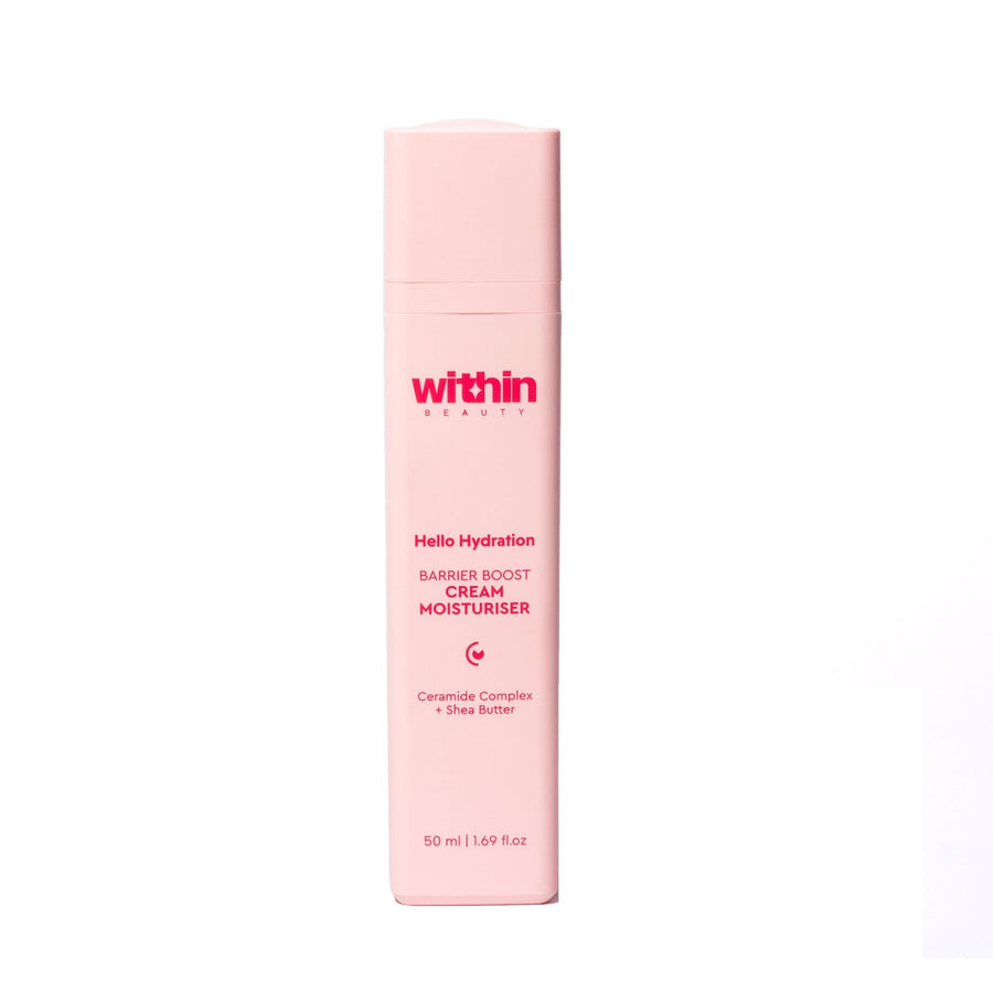 Within Beauty Ceramide & Shea Butter Cream Moisturiser, Hello Hydration Barrier Boost Moisturiser