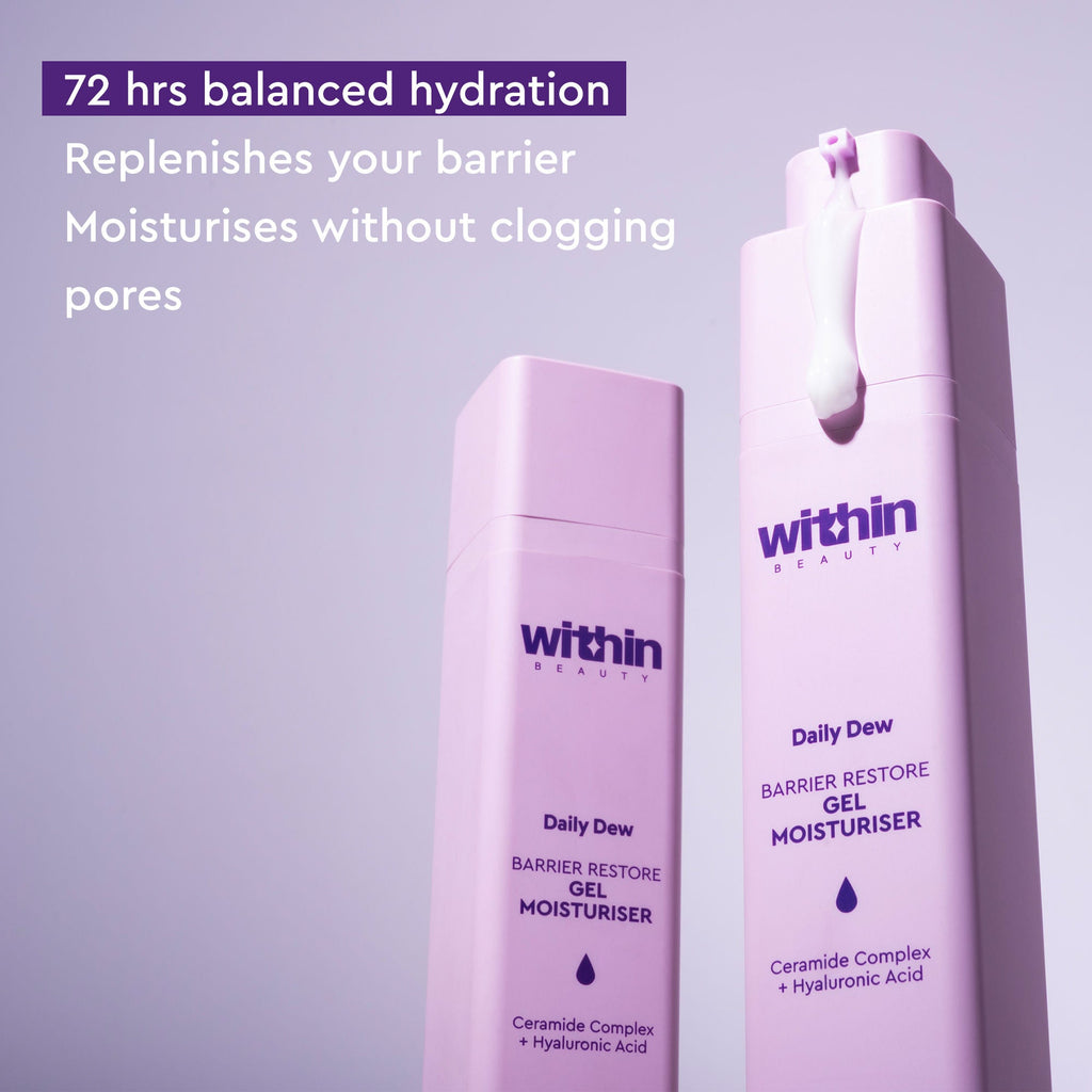 Within Beauty Ceramide & Hyaluronic Acid Gel Moisturiser, Daily Dew Barrier Restore Moisturiser