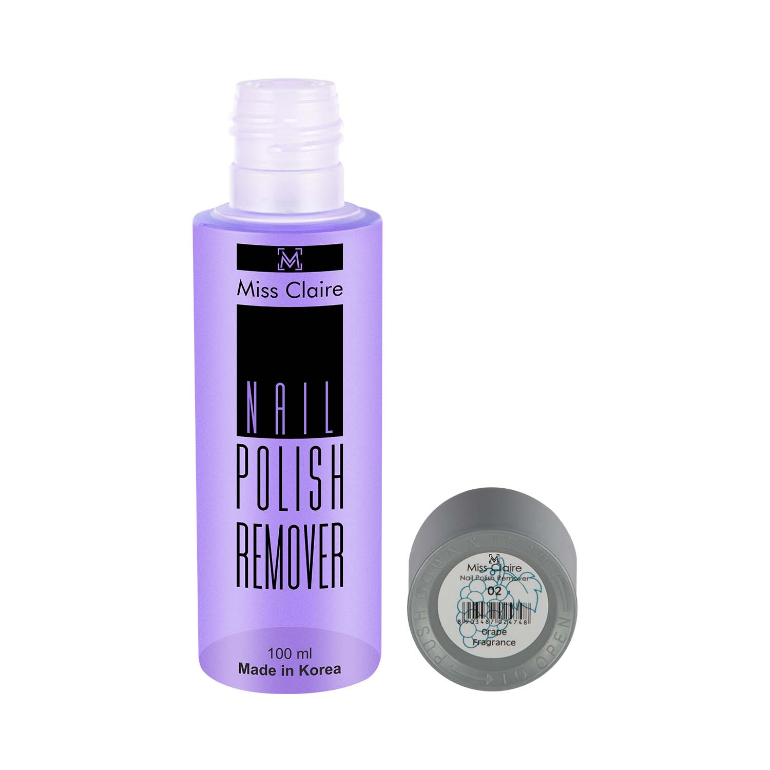 Miss Claire Nail Polish Remover - 02 Grape Fragrance
