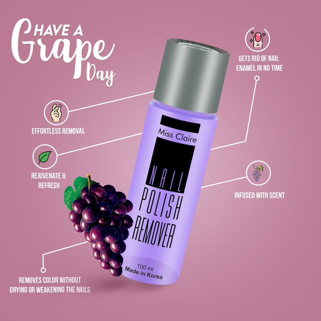 Miss Claire Nail Polish Remover - 02 Grape Fragrance