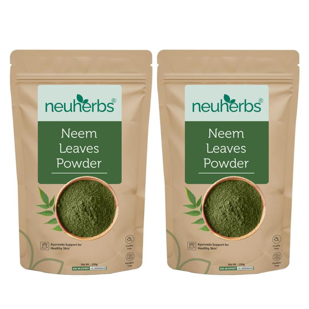 Neuherbs Neem Leaves Powder for Soft, Glowing and Healthy Skin with No Artificial Colour
