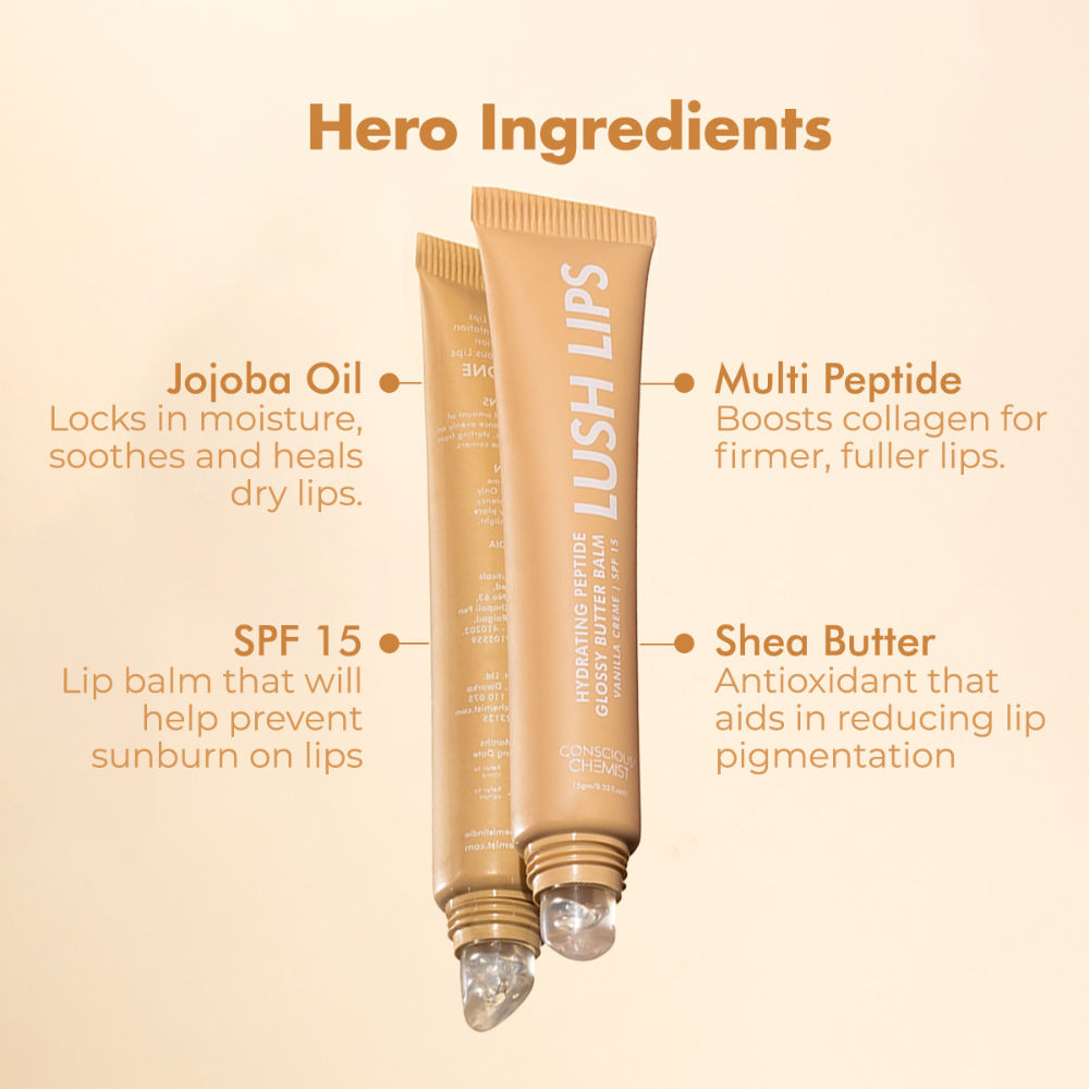 Conscious Chemist Multi Peptide & Shea Butter Lip Balm with SPF15