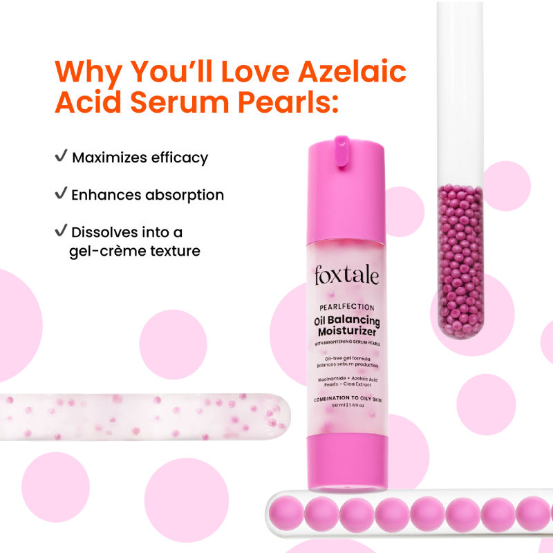 Foxtale Niacinamide & Cica Oil Balancing Moisturizer for Oily Skin, Lightweight & Non-Greasy