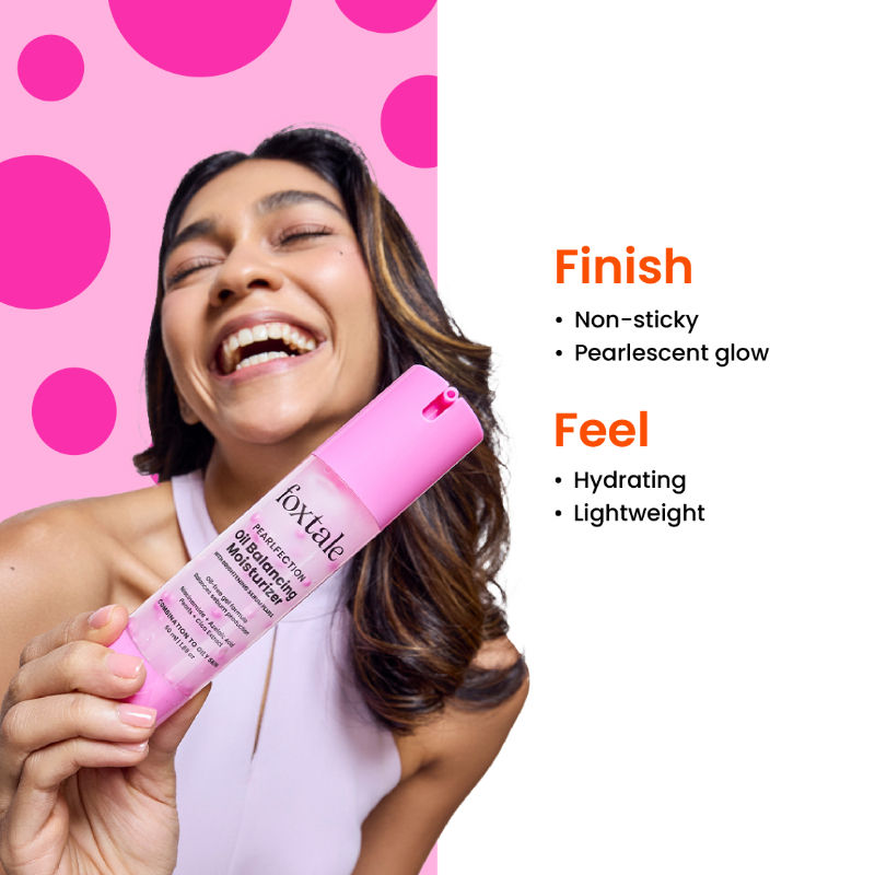 Foxtale Niacinamide & Cica Oil Balancing Moisturizer for Oily Skin, Lightweight & Non-Greasy