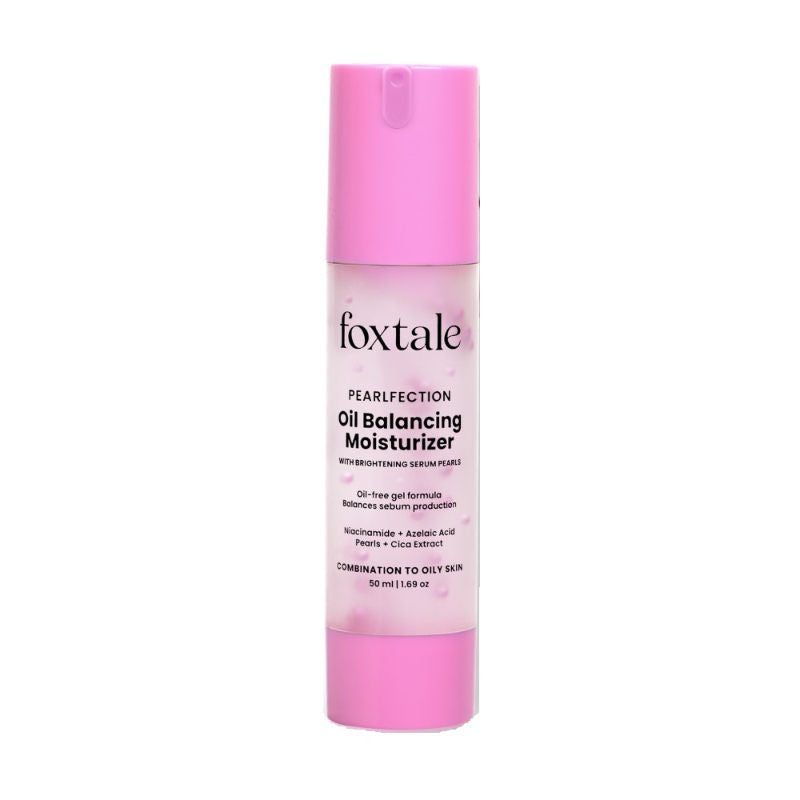 Foxtale Niacinamide & Cica Oil Balancing Moisturizer for Oily Skin, Lightweight & Non-Greasy