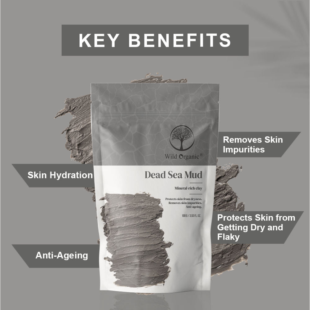Wild Organic Dead Sea Mud Mineral-Rich Clay Powder