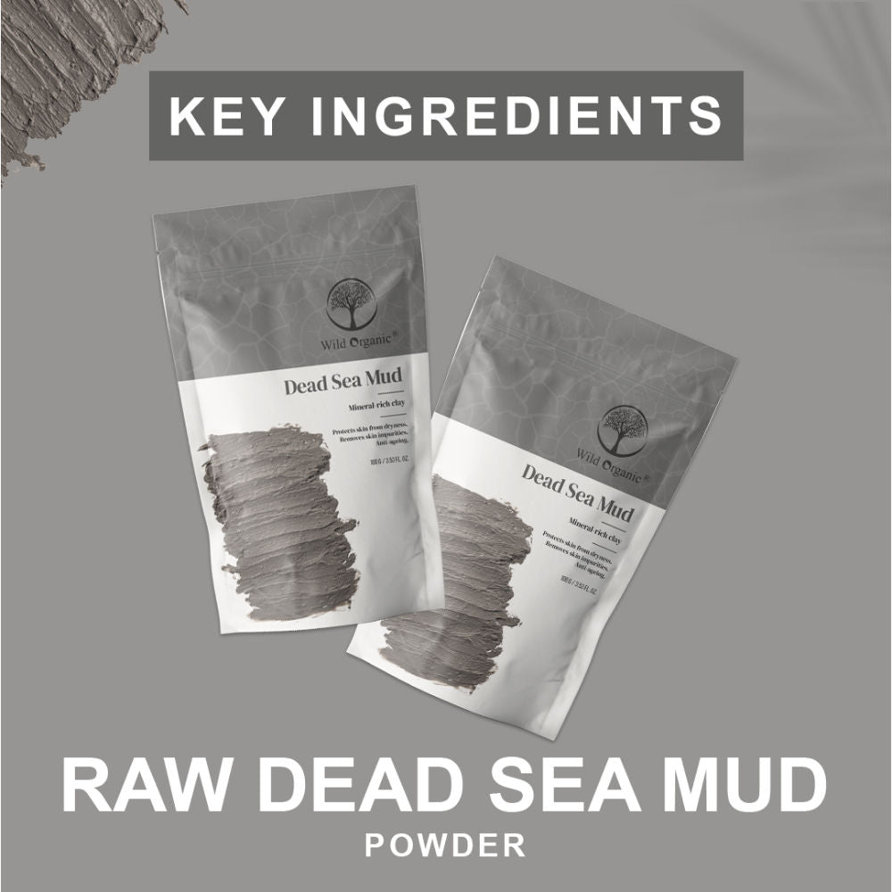Wild Organic Dead Sea Mud Mineral-Rich Clay Powder