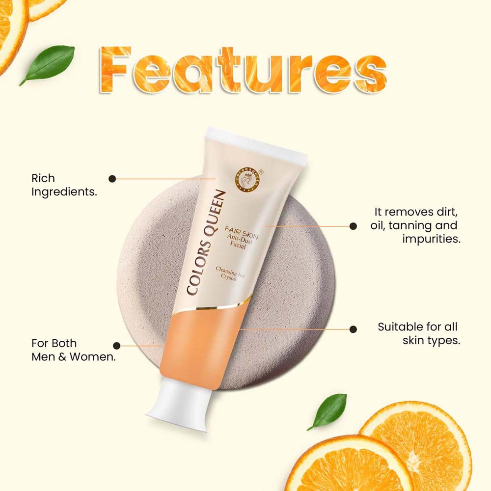 Colors Queen Anti-Dust Facial Cleanser With Ice Crystal Face Wash