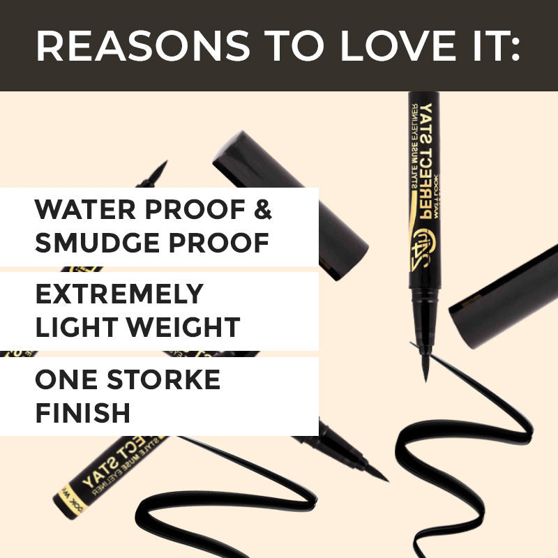 Matt look Perfect Stay Style Muse Eyeliner 24 Hours