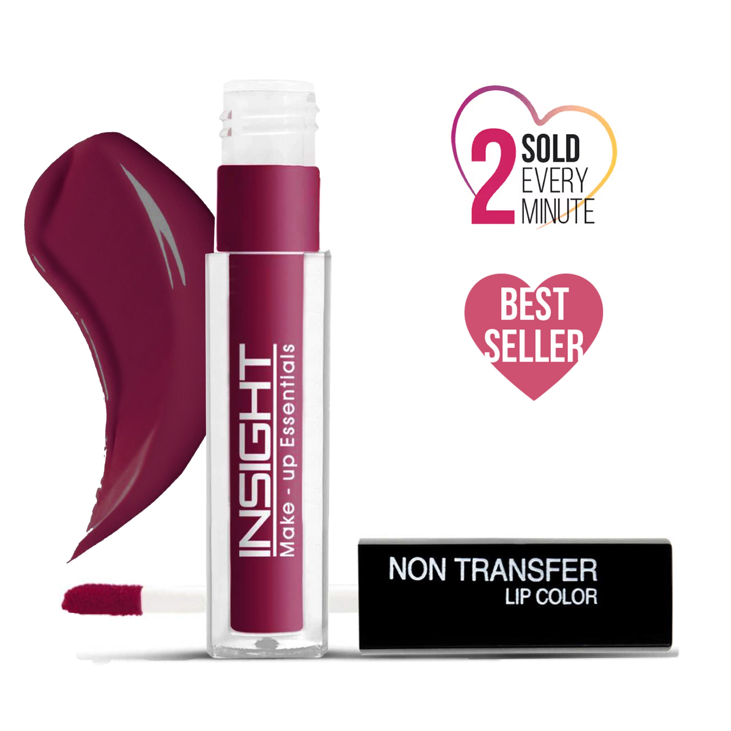 Insight Cosmetics Non-Transfer Lip Color, 12hr Long Lasting Matte Lips, Moisturizing & Light Weight