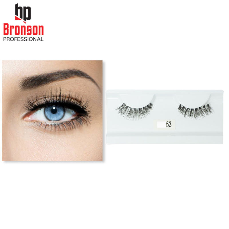 Bronson Professional Synthetic Hair and Lightweight long natural look False Eyelashes– 53