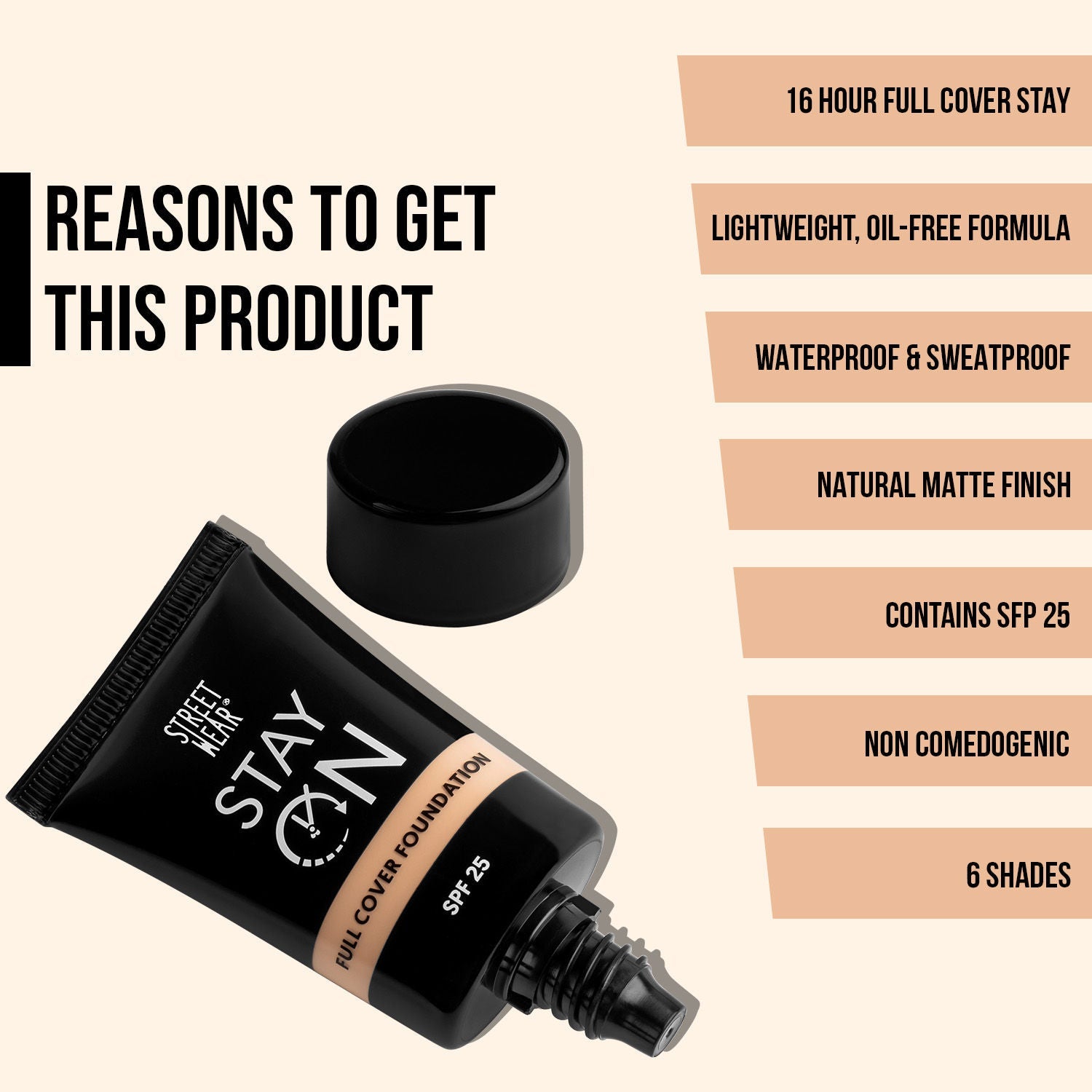 Street Wear Stay On Full Cover Foundation
