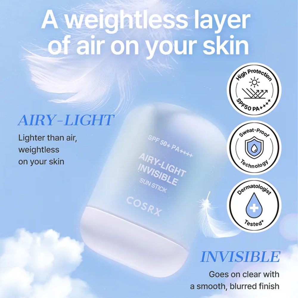 COSRX Airy-Light Invisible Sun Stick SPF 50+ PA++++