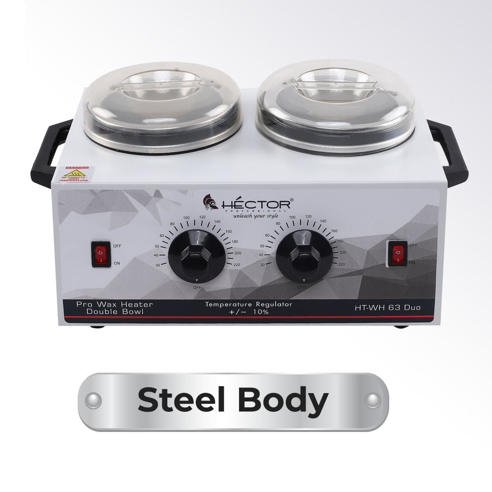 Hector Professional Wax Heater With Temprature Control And Double Pot For Salon & Home Use