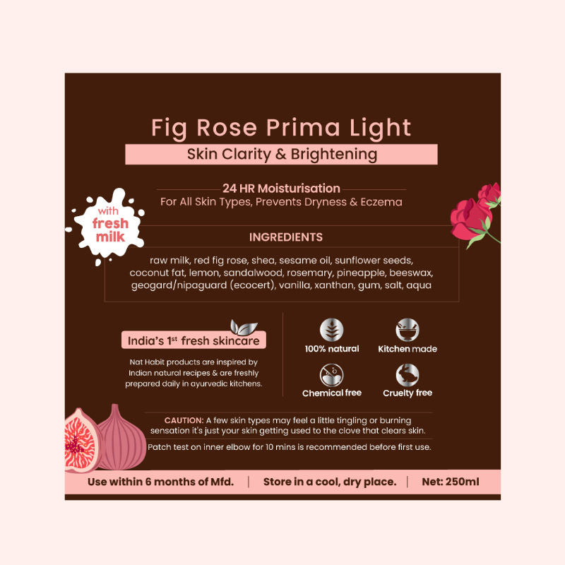 Nat Habit Fig Rose Prima Light Fresh Malai Lotion