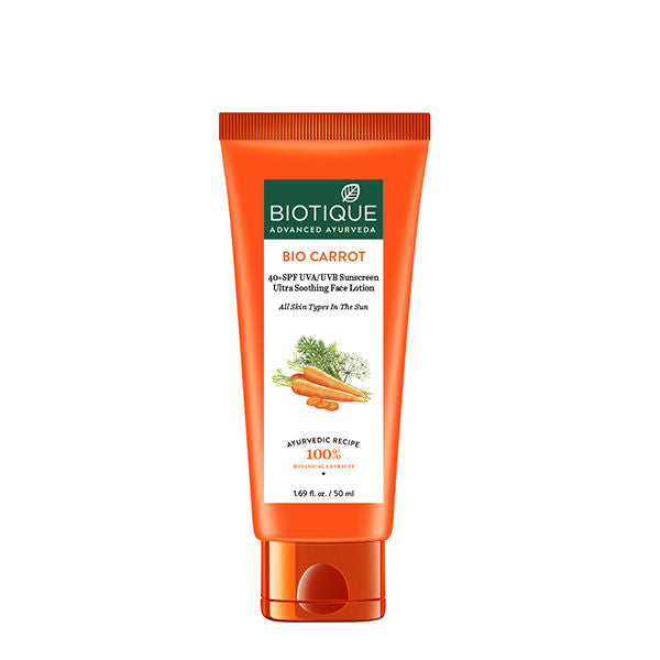 Biotique Bio Carrot Ultra Soothing Face Lotion 40+ SPF Sunscreen