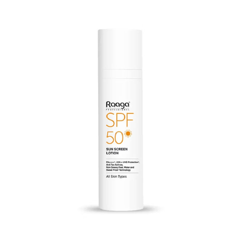 Raaga Professional Spf 50 Pa++++ Sunscreen Lotion With Uva + Uvb Protection, All Skin Types, 55 Ml