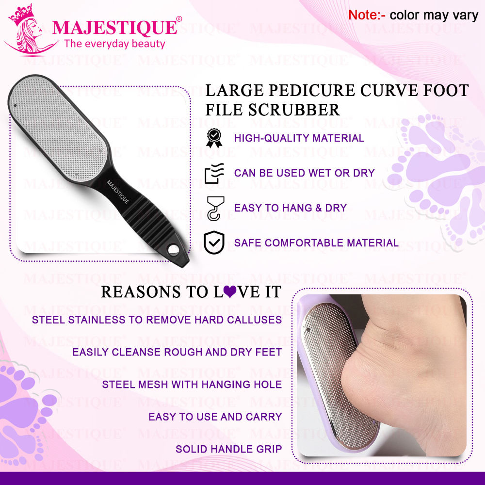 Majestique Curved Foot Scrubber and Pedicure Tool