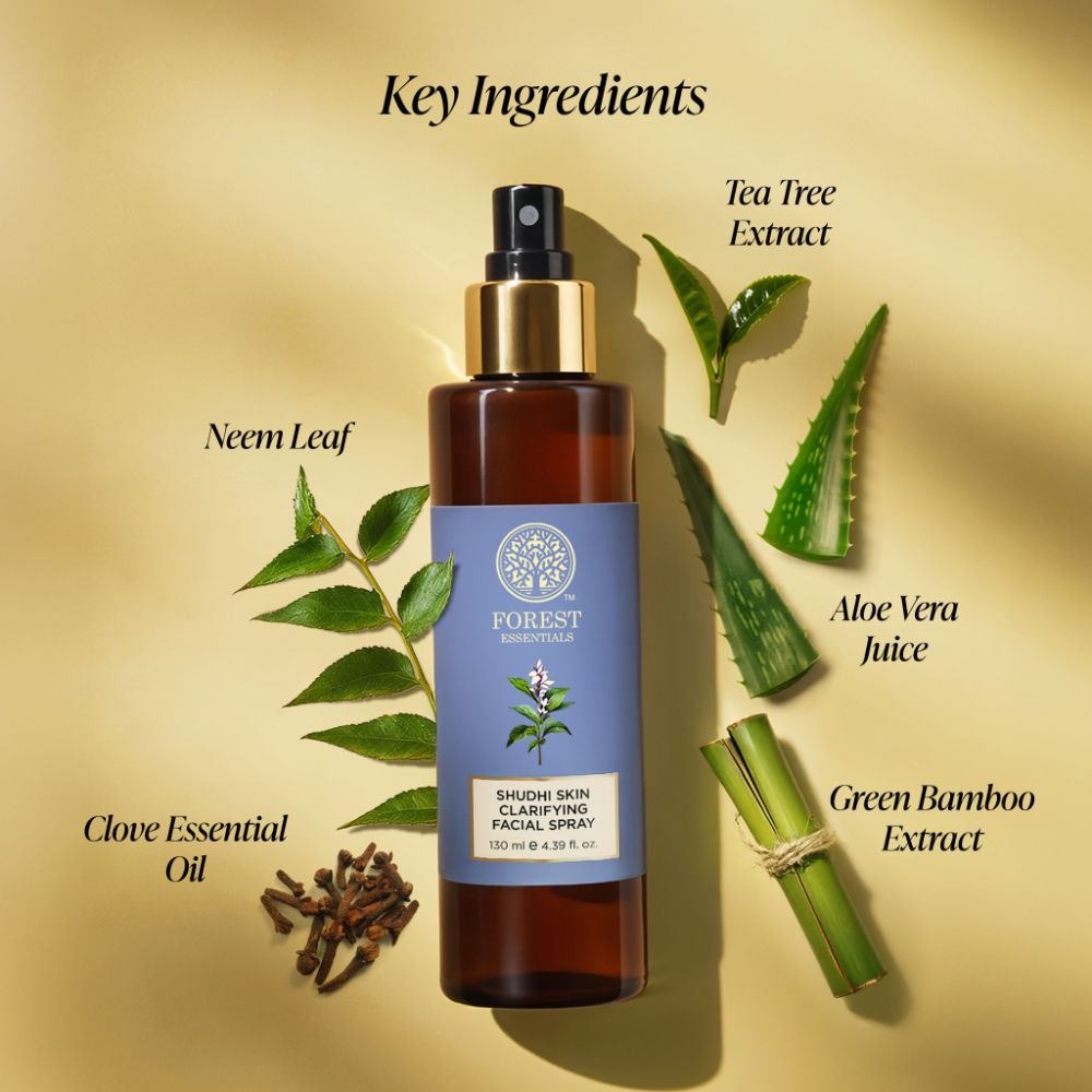 Forest Essentials Shudhi Skin Clarifying Facial Spray - Hydrating Toner for Acne Prone Skin