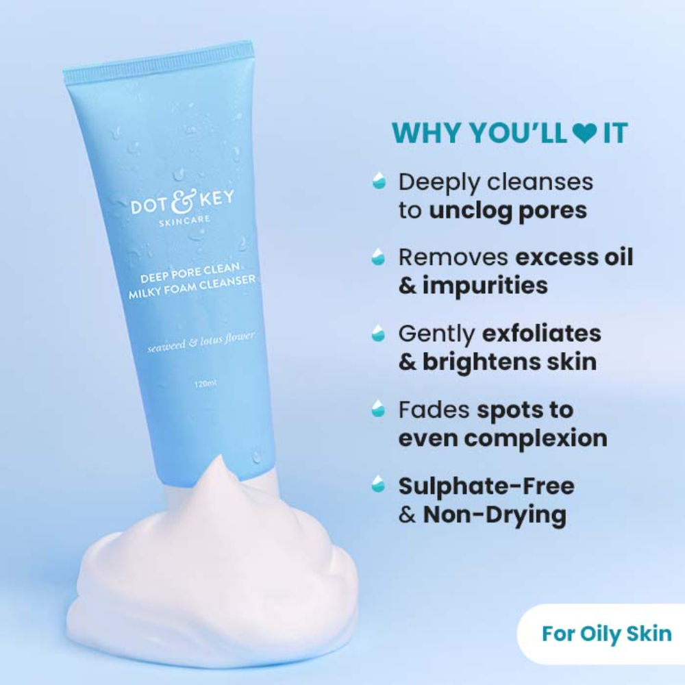 Dot & Key Deep Pore Clean Milky Foam Cleanser