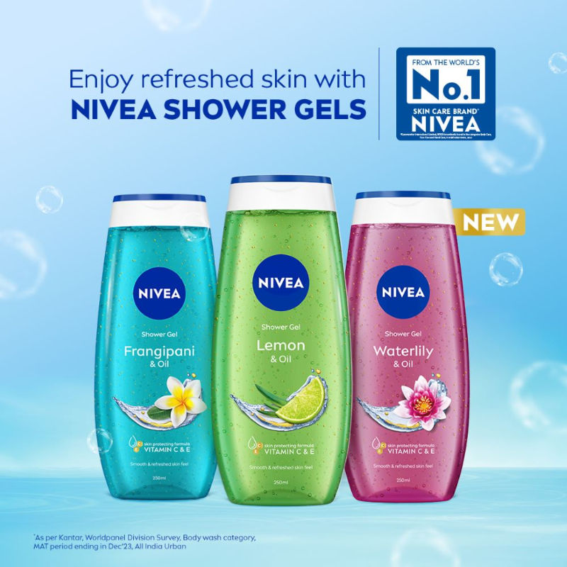 NIVEA Body Wash, Lemon & Oil Shower Gel, Pampering Care & Refreshing Scent of Lemon