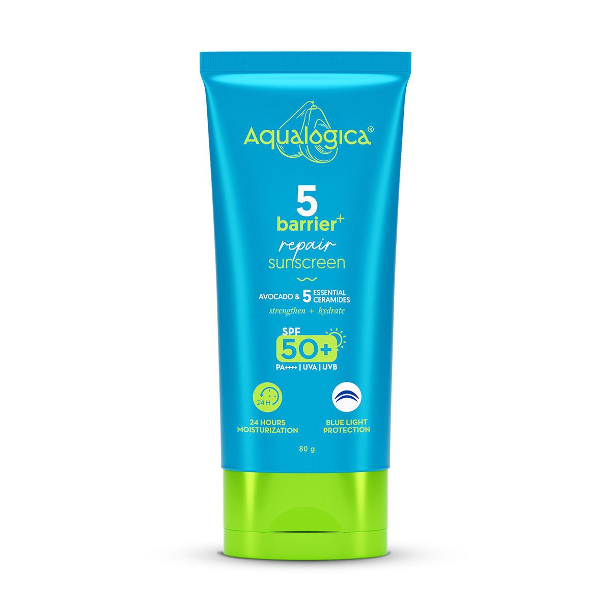 Aqualogica 5 Barrier+ Repair Sunscreen With Avocado & 5 Essential Ceramides SPF 50 PA++++ UVA/B