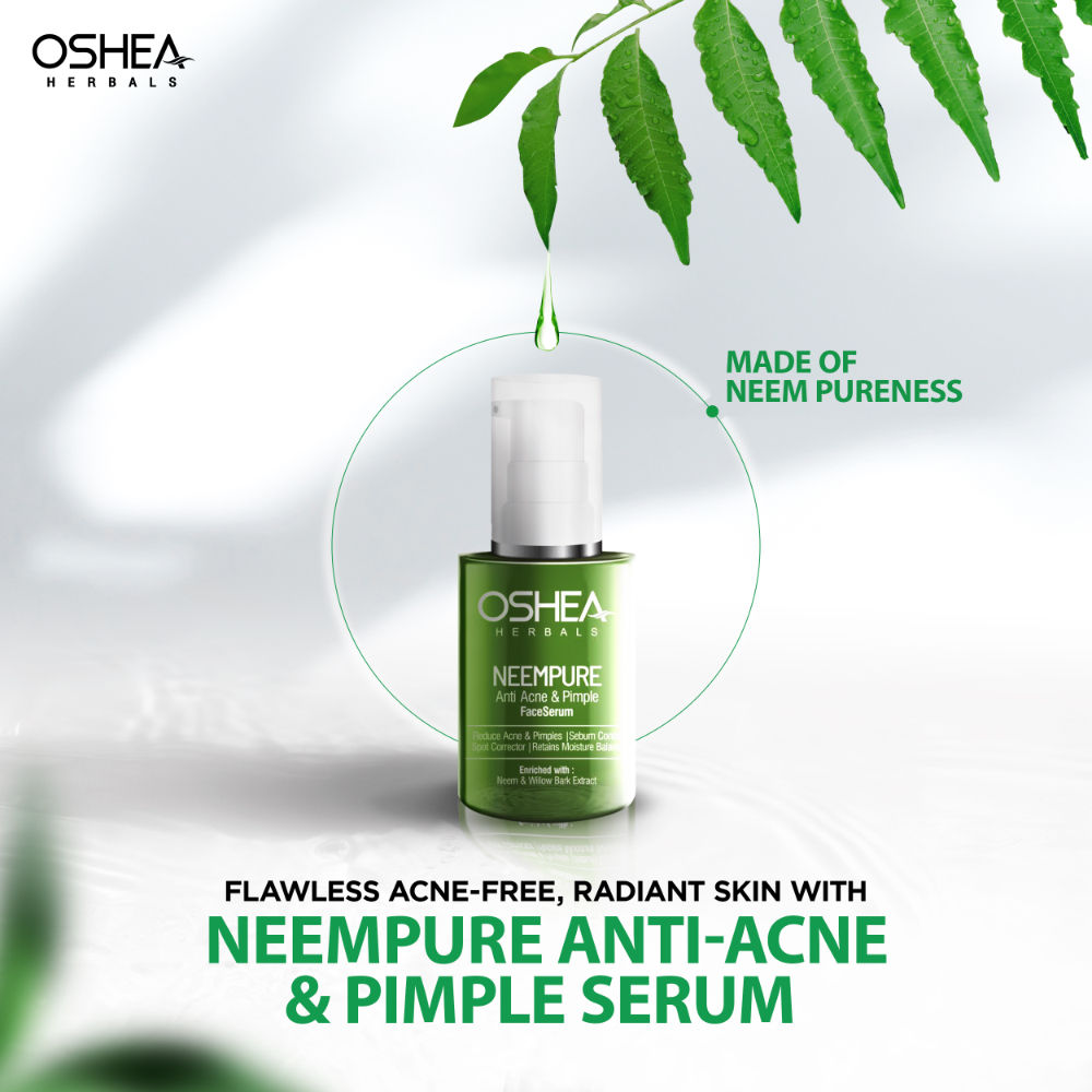 Oshea Herbals Neempure Anti-Acne Face Serum With Neem & Willow Bark Extracts Reduces Acne & Pimples